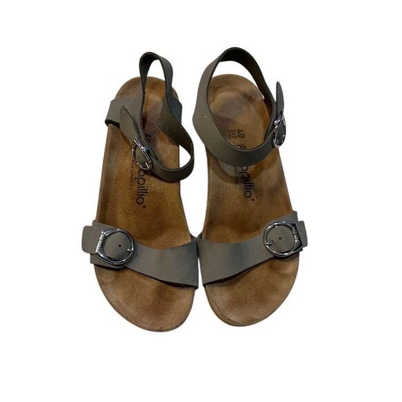 Birkenstock Papillio Size 9/ EU 40 Soley Adjustable Wedge Sandals Leather - Picture 7 of 8